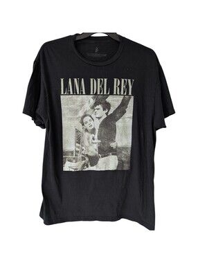 Lana Del Rey T-Shirt Mens XL Black Blue Jeans Photo Indie Band Tee 24x30 LDR Emo